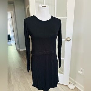 Elegant Black Long Sleeve Dress